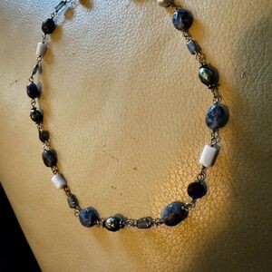 Silpada Blue Sodalite Lolite Choker Necklace N1308